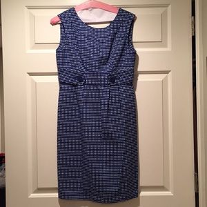 Blue & White polka dotted dress size 2